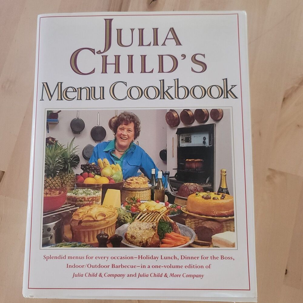 Julia Child's Menu Cookbook' Vintage 1994 500 Photos 26 Menus 200 Recipes Hard